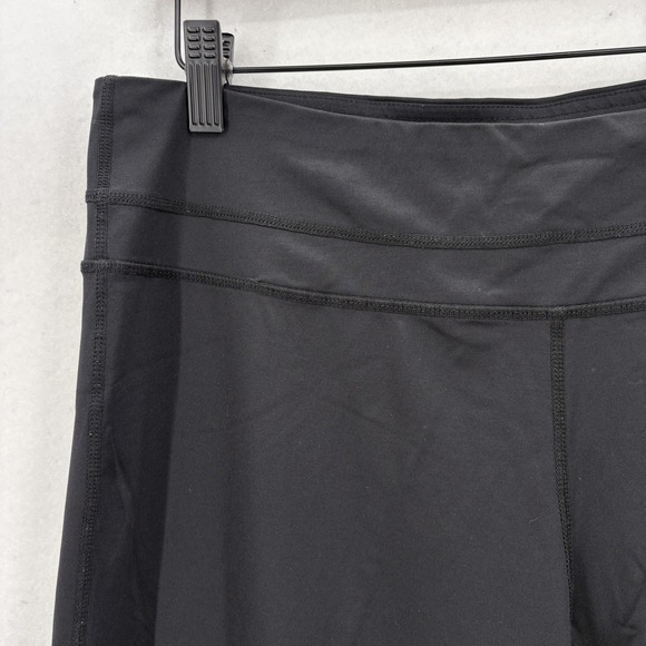 Christine Alexander Pants Womens Medium Black Cropped Straight Leg Yoga Stretch - Picture 3 of 13